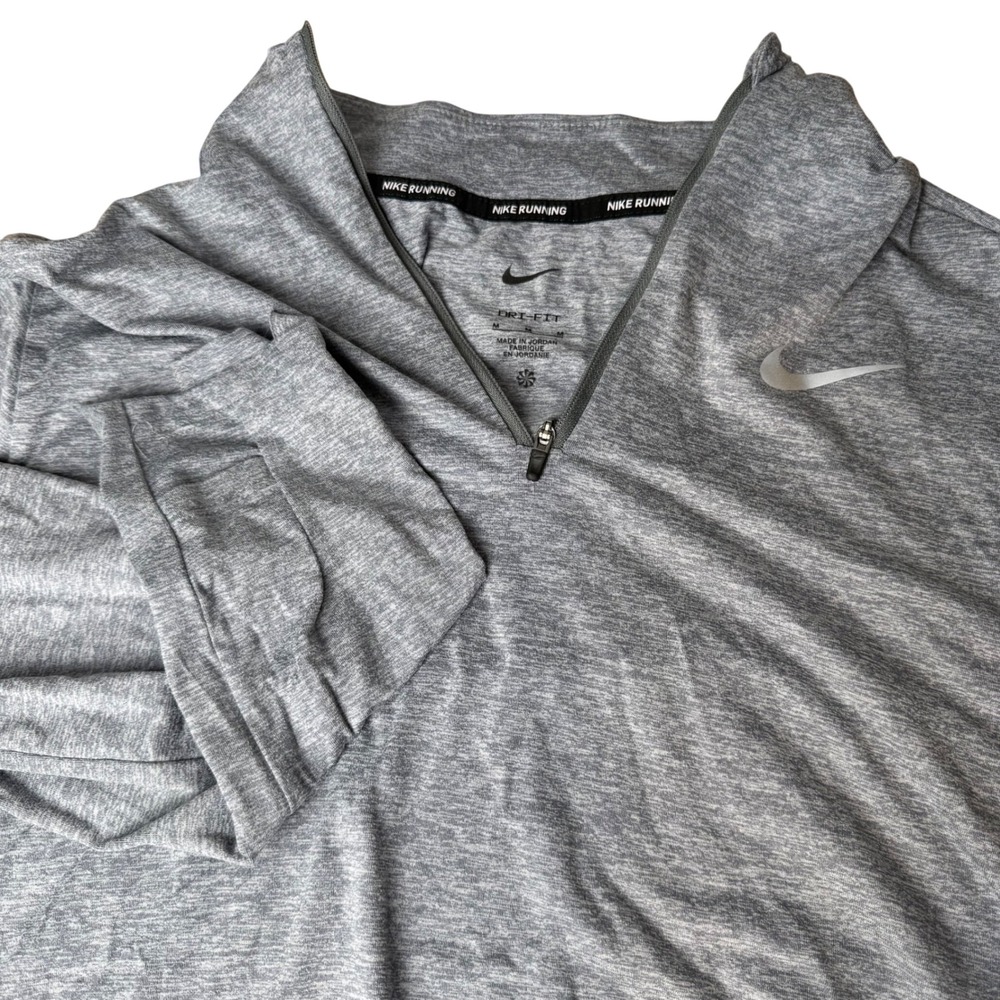 Nike Dri-FIT Pullover Women Medium Grey Excellent 1/4 Zip Running Top